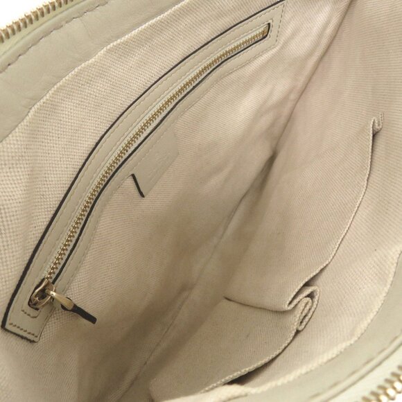 GUCCI White Leather Love Shoulder Bag - Picture 6 of 8